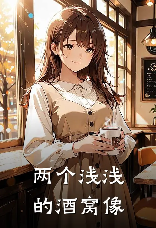 两个浅浅的酒窝像