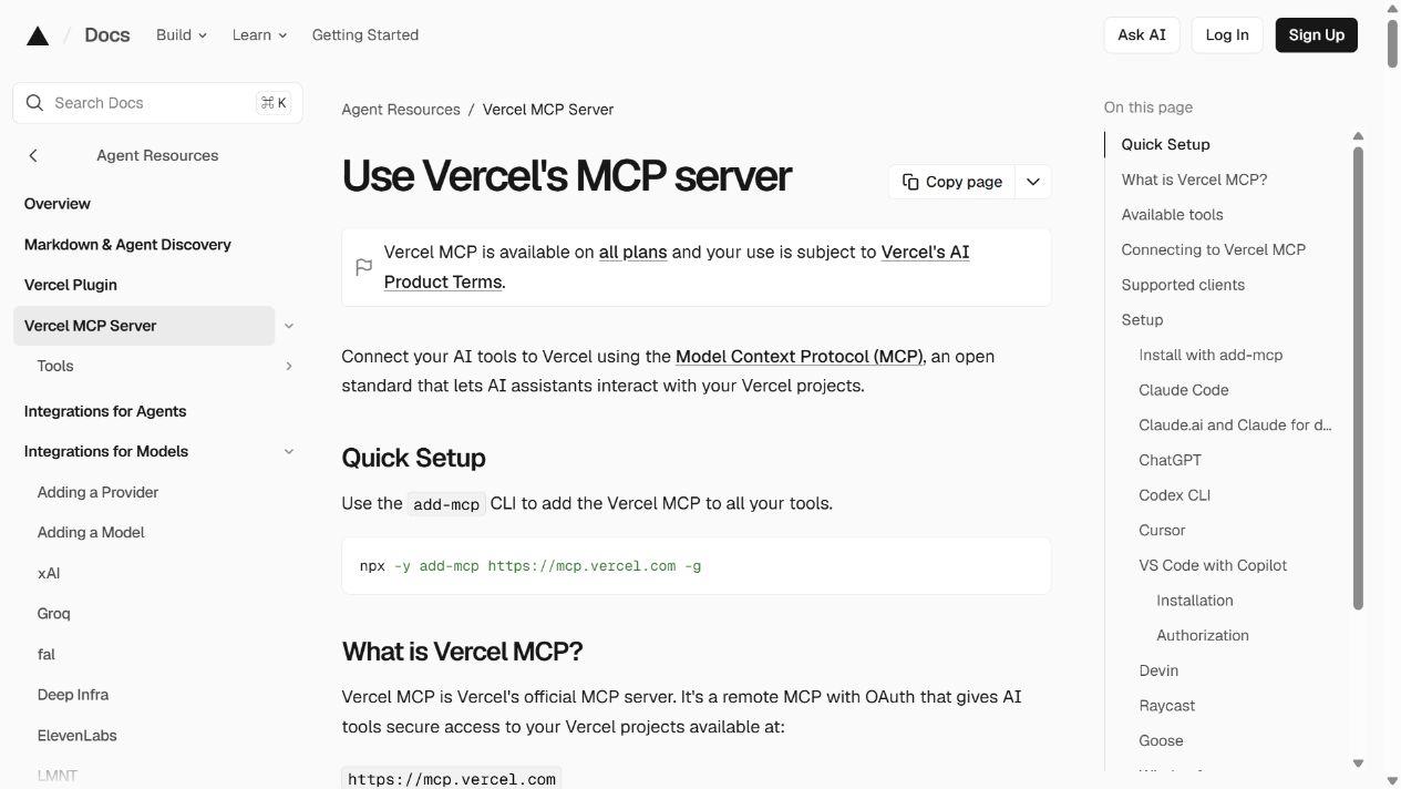 Claude Code Vercel MCP 接入教程